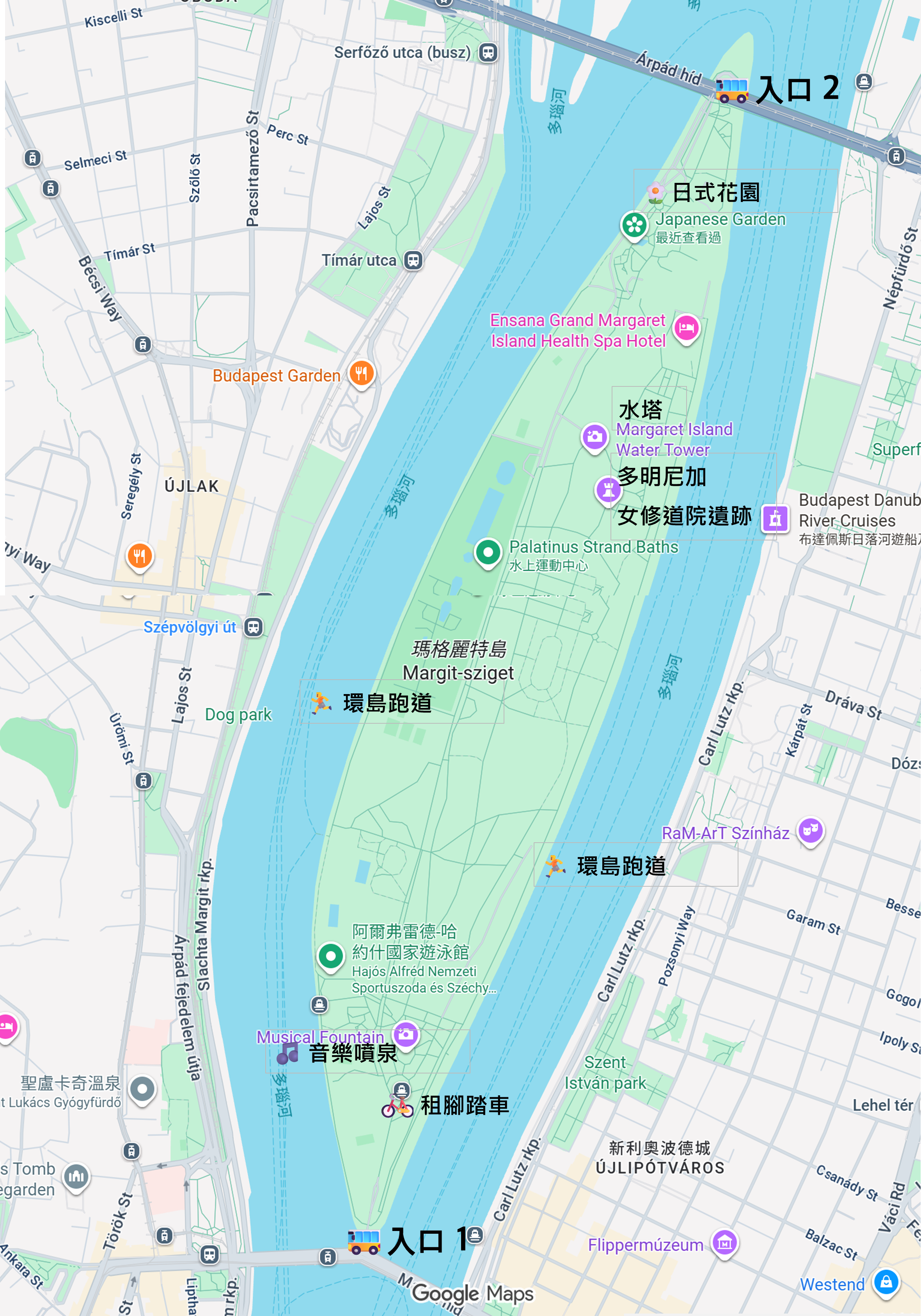 瑪格麗特島地圖