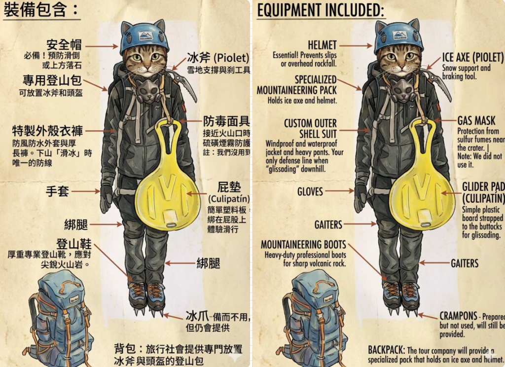 Villarrica 登山裝備 
Climbing equipment