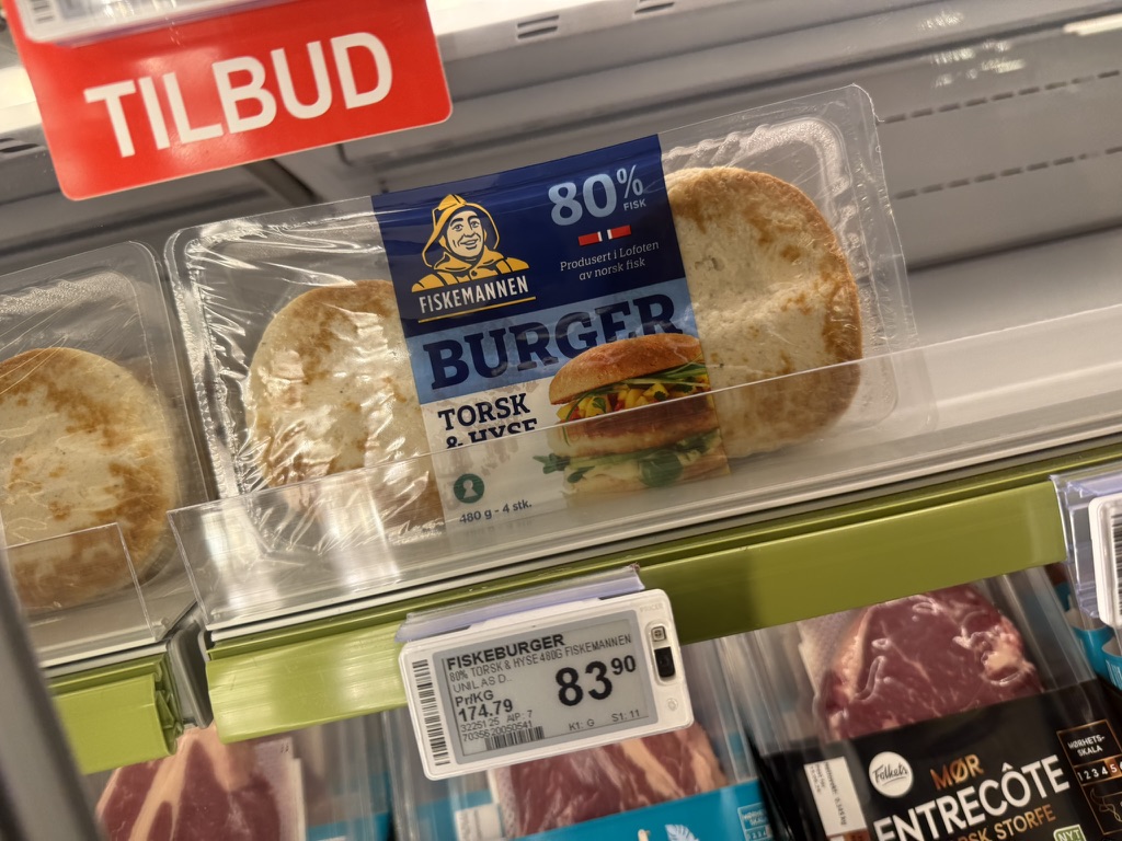 魚餅漢堡排(Fiskemannen Burger Torsk & Hyse)